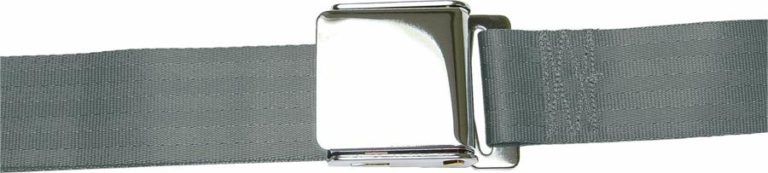 2 Point Charcoal Lap Seat Belt with Airplane Lift Buckle